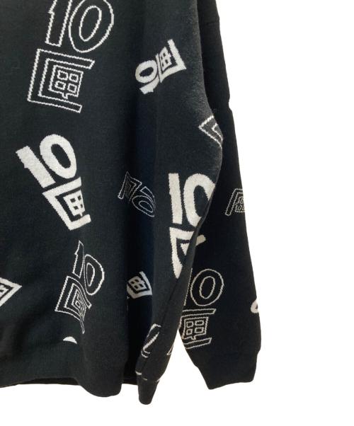 TENBOX（テンボックス）TENBOX (テンボックス) OG Logo Jacquard Sweater ブラック サイズ:M 未使用品の古着・服飾アイテム