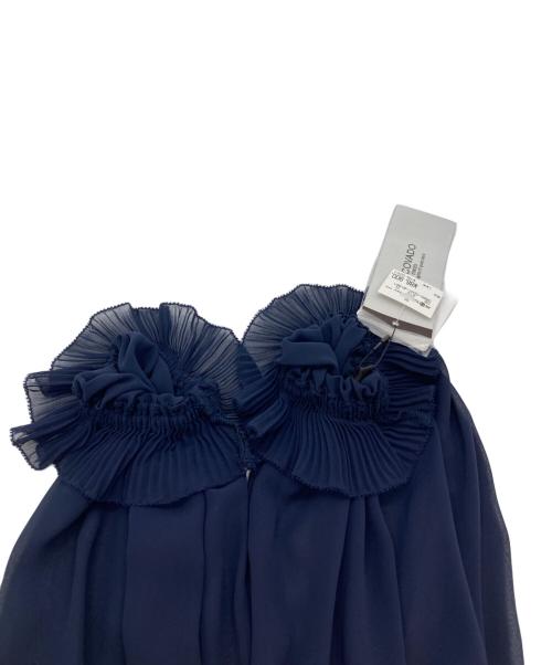 CORCOVADO（コルコバード）CORCOVADO (コルコバード) 金釦フリルワンピース ネイビー×ホワイト サイズ:38 未使用品の古着・服飾アイテム