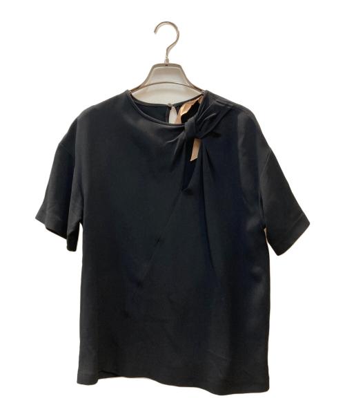 N°21（ヌメロヴェントゥーノ）N°21 (ヌメロヴェントゥーロ) S/Sブラウス ブラック サイズ:38の古着・服飾アイテム