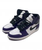 NIKEナイキ）の古着「ハイカットスニーカー」｜パープル×ホワイト