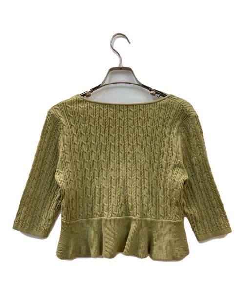 HER LIP TO（ハーリップトゥ）Her lip to (ハーリップトゥ) 半袖カーディガン グリーン サイズ:Freeの古着・服飾アイテム