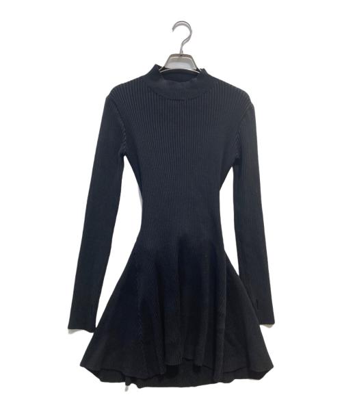 ACYM（アシーム）ACYM (アシーム) Back tie flare mini ワンピース ブラック サイズ:Fの古着・服飾アイテム