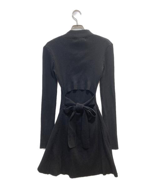 ACYM（アシーム）ACYM (アシーム) Back tie flare mini ワンピース ブラック サイズ:Fの古着・服飾アイテム