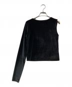 nothingeverythingナッシングエブリシング）の古着「Velvet one-shoulder top」｜ブラック