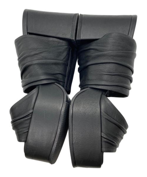 UNTISHOLD（アンチショルド）UNTISHOLD (アンチショルド) AVA サンダル ブラック サイズ:37の古着・服飾アイテム