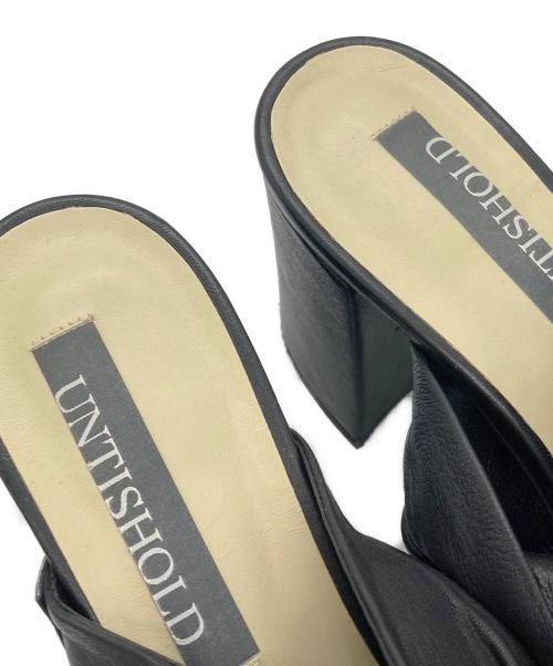 UNTISHOLD（アンチショルド）UNTISHOLD (アンチショルド) AVA サンダル ブラック サイズ:37の古着・服飾アイテム
