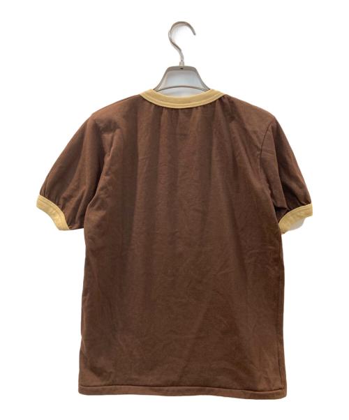 VINTAGE（ヴィンテージ）VINTAGE (ヴィンテージ) リンガーT ブラウン サイズ:Lの古着・服飾アイテム