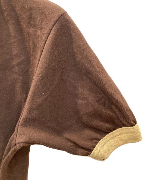 VINTAGE（ヴィンテージ）VINTAGE (ヴィンテージ) リンガーT ブラウン サイズ:Lの古着・服飾アイテム