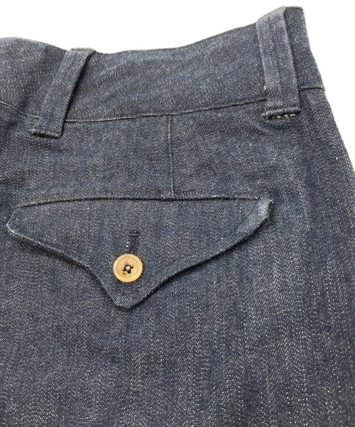 45R（フォーティファイブ・アール）45R (フォーティファイブ・アール) サイドボタンデニムパンツ ネイビー サイズ:Sの古着・服飾アイテム