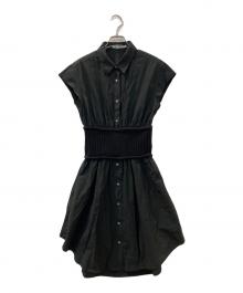 T by ALEXANDER WANG（ティーバイアレキサンダーワン）の古着「Washed Cotton Poplin Shirtdress」｜ブラック