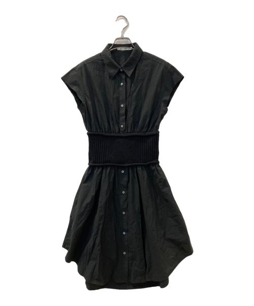 T by ALEXANDER WANG（ティーバイアレキサンダーワン）T by ALEXANDER WANG (ティーバイアレキサンダーワン) Washed Cotton Poplin Shirtdress ブラック サイズ:US 4の古着・服飾アイテム