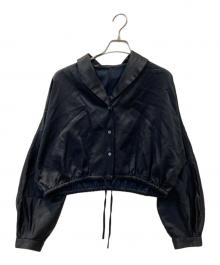 ROPE（ロペ）の古着「シャイニーサテンブラウス」｜ブラック