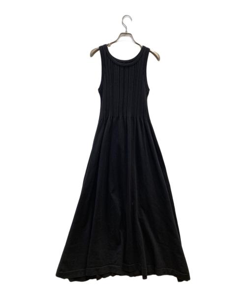 ROPE（ロペ）ROPE (ロペ) ノースリーブリブニットロングワンピース ブラック サイズ:36の古着・服飾アイテム
