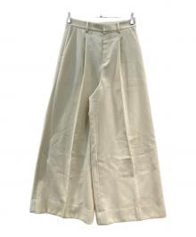 ROPE（ロペ）の古着「タックワイドパンツ」｜オリーブ