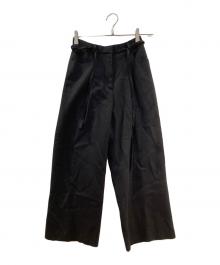 Acne studios（アクネ ストゥディオス）の古着「ウールタックパンツ」｜ブラック