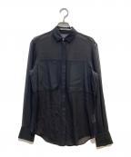 T by ALEXANDER WANGティーバイアレキサンダーワン）の古着「シルクシャツ」｜ブラック