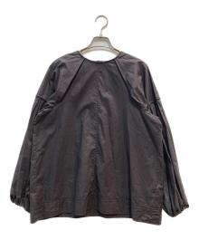 Mila Owen（ミラオーウェン）の古着「タックデザインラグランスリーブブラウス」｜ブラック