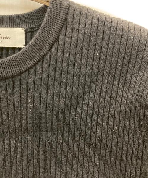 Mila Owen（ミラオーウェン）Mila Owen (ミラオーウェン) ハーフスリーブオーガニックリブニット ブラック サイズ:1の古着・服飾アイテム