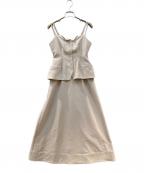 Snidelスナイデル）の古着「ジレコルセットジャンスカ」｜ベージュ