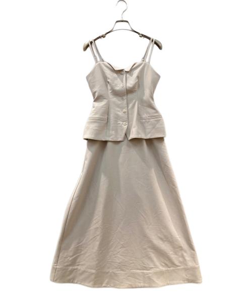 Snidel（スナイデル）Snidel (スナイデル) ジレコルセットジャンスカ ベージュの古着・服飾アイテム
