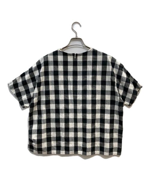GRANDMA MAMA DAUGHTER（グランマママドーター）GRANDMA MAMA DAUGHTER (グランマママドーター) チェックブラウス ブラックの古着・服飾アイテム
