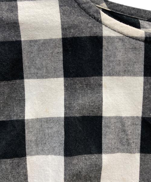 GRANDMA MAMA DAUGHTER（グランマママドーター）GRANDMA MAMA DAUGHTER (グランマママドーター) チェックブラウス ブラックの古着・服飾アイテム