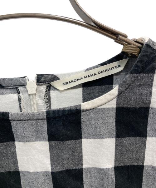 GRANDMA MAMA DAUGHTER（グランマママドーター）GRANDMA MAMA DAUGHTER (グランマママドーター) チェックブラウス ブラックの古着・服飾アイテム