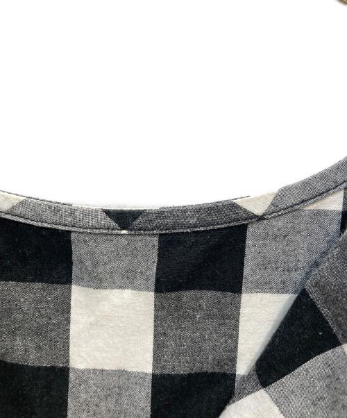 GRANDMA MAMA DAUGHTER（グランマママドーター）GRANDMA MAMA DAUGHTER (グランマママドーター) チェックブラウス ブラックの古着・服飾アイテム