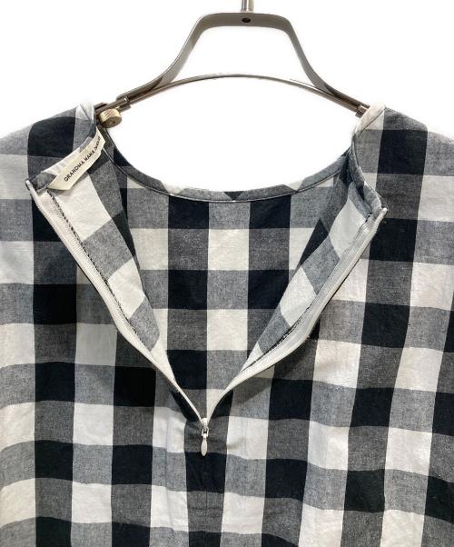 GRANDMA MAMA DAUGHTER（グランマママドーター）GRANDMA MAMA DAUGHTER (グランマママドーター) チェックブラウス ブラックの古着・服飾アイテム
