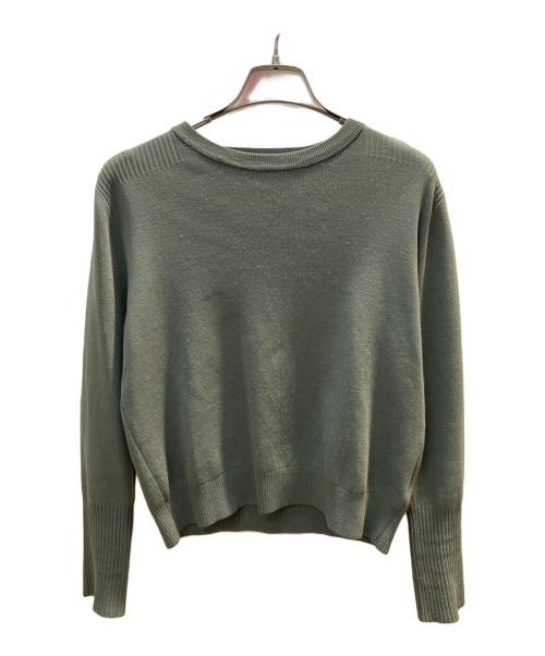 CLANE（クラネ）CLANE (クラネ) ベーシックコンパクトニットトップス 黄緑 サイズ:1の古着・服飾アイテム