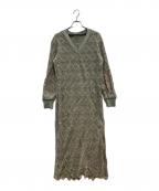 CLANEクラネ）の古着「ヴィンテージレースルーズワンピース」｜グリーン