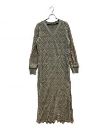 CLANE（クラネ）の古着「ヴィンテージレースルーズワンピース」｜グリーン