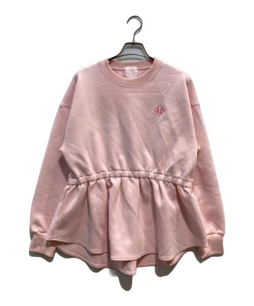 JNHearts（ジェイエヌハーツ）JNHearts (ジェイエヌハーツ) ロゴスウェット ピンク サイズ:38の古着・服飾アイテム