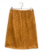DRIES VAN NOTENドリスヴァンノッテン）の古着「アルパカ混スカート」｜オレンジ