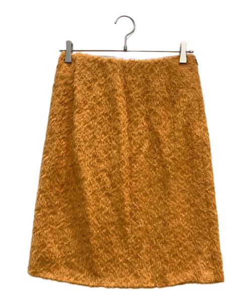 DRIES VAN NOTEN（ドリスヴァンノッテン）DRIES VAN NOTEN (ドリスヴァンノッテン) アルパカ混スカート オレンジ サイズ:38の古着・服飾アイテム