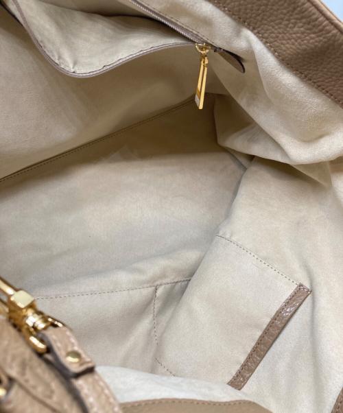 HER SCHEDULE（ハースケジュール）her schedule (ハースケジュール) ヴィンテージ家具のように育てたいトートバッグ カプチーノの古着・服飾アイテム