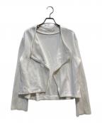 ESTNATIONエストネーション）の古着「ミラノリブジャケット」｜ホワイト