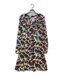 MAX&Co.（マックスアンドコー）の古着「サテンフラワーシャツワンピース」｜ベージュ