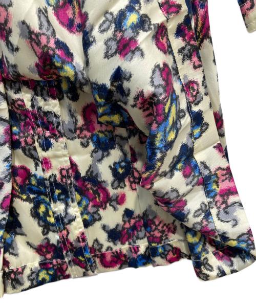 MAX&Co.（マックスアンドコー）MAX&Co. (マックスアンドコー) サテンフラワーシャツワンピース ベージュ サイズ:36の古着・服飾アイテム