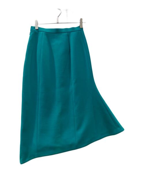 ENFOLD（エンフォルド）ENFOLD (エンフォルド) アシンメトリーフレアSKT グリーン サイズ:36の古着・服飾アイテム