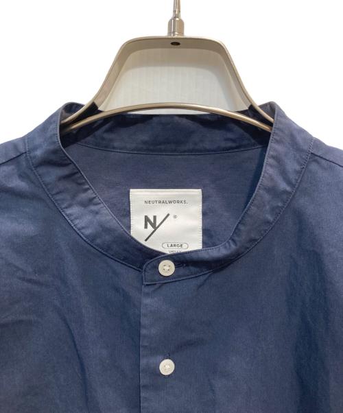 NATURAL WORKS（ナチュラル ワークス）NATURAL WORKS (ナチュラル ワークス) MXP ロングスリーブスマートブロードビッグシャツ ネイビー サイズ:Lの古着・服飾アイテム