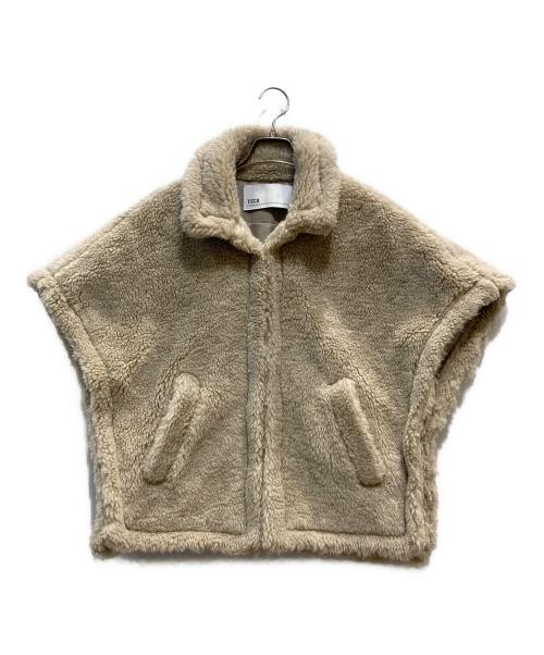 ticca（ティッカ）TICCA (ティッカ) ウールファーポンチョ ベージュ サイズ:Fの古着・服飾アイテム