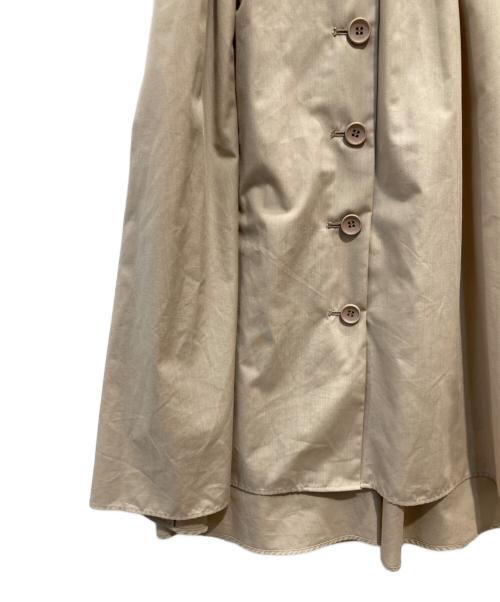 FRAY ID（フレイ アイディー）FRAY ID (フレイ アイディー) ウエストシャーリングフレアーワンピース ベージュ ベージュの古着・服飾アイテム