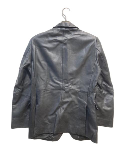 BURBERRY BLACK LABEL（バーバリーブラックレーベル）BURBERRY BLACK LABEL (バーバリーブラックレーベル) ラムレザー2Bテーラードジャケット ブラック サイズ:Mの古着・服飾アイテム