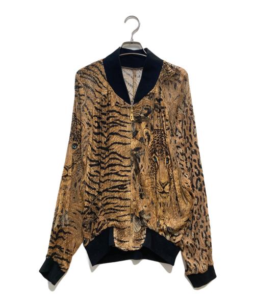 伊太利屋（イタリヤ）伊太利屋 (イタリヤ) タイガージャガードシアージャケット ブラウン サイズ:11の古着・服飾アイテム