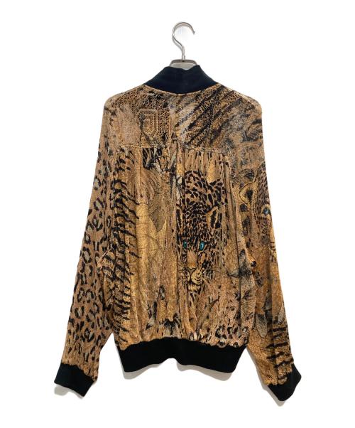 伊太利屋（イタリヤ）伊太利屋 (イタリヤ) タイガージャガードシアージャケット ブラウン サイズ:11の古着・服飾アイテム