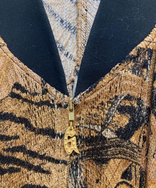 伊太利屋（イタリヤ）伊太利屋 (イタリヤ) タイガージャガードシアージャケット ブラウン サイズ:11の古着・服飾アイテム