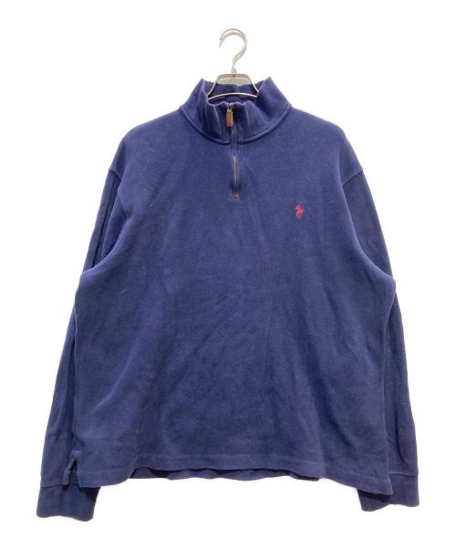 POLO RALPH LAUREN（ポロ・ラルフローレン）POLO RALPH LAUREN (ポロ・ラルフローレン) ハーフジップニット ネイビー サイズ:XLの古着・服飾アイテム