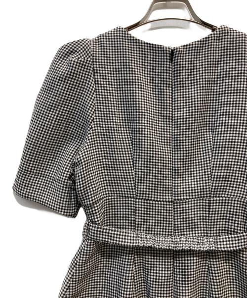 HER LIP TO（ハーリップトゥ）Her lip to (ハーリップトゥ) Lady Checkered Belted Midi Dress ブラック サイズ:Sの古着・服飾アイテム