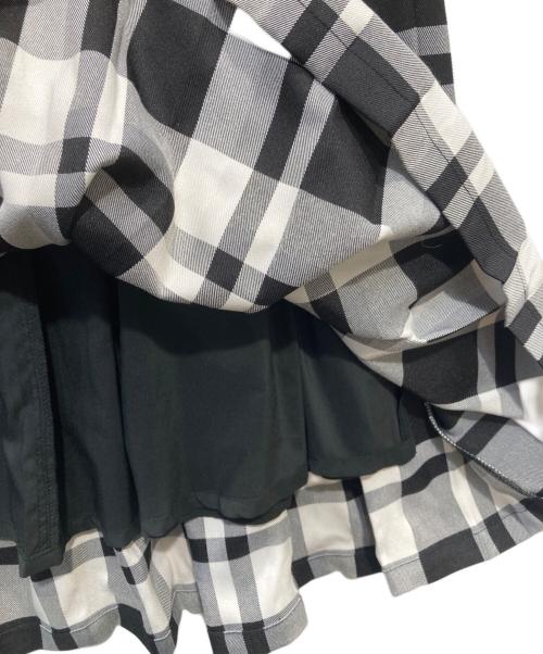 HER LIP TO（ハーリップトゥ）Her lip to (ハーリップトゥ) pleated check skirt ブラック サイズ:Sの古着・服飾アイテム